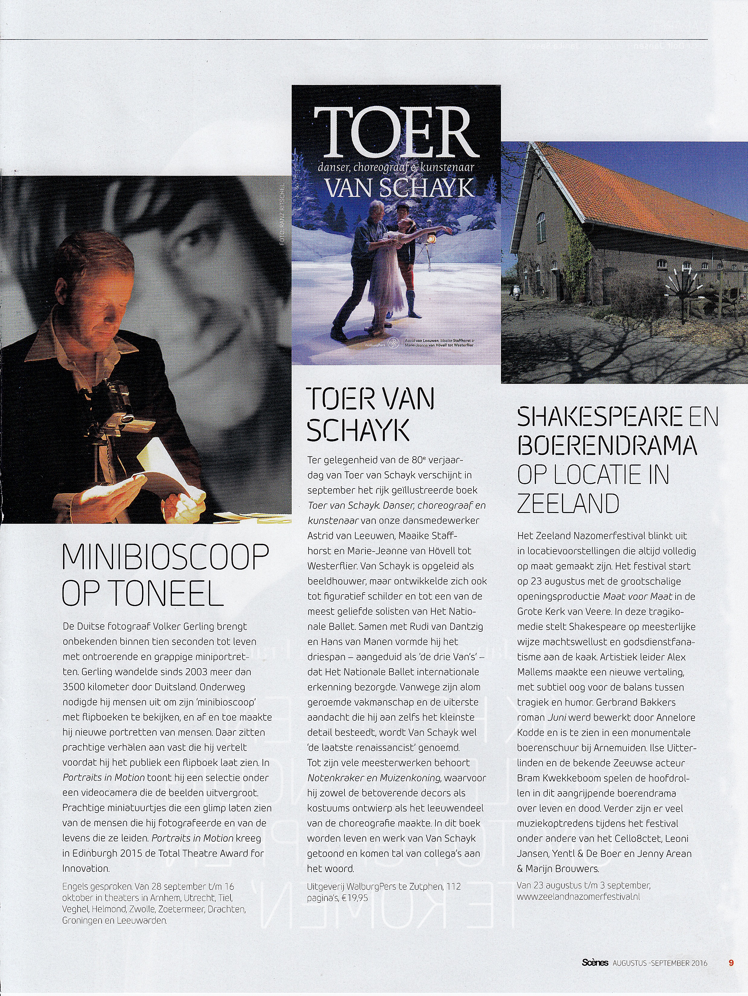 Scènes, august 2016